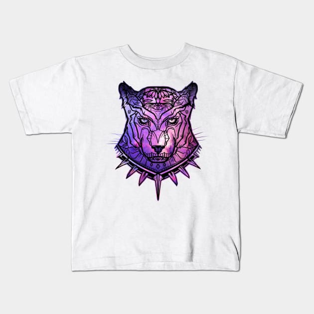 Black Panther Sky Kids T-Shirt by LivMat